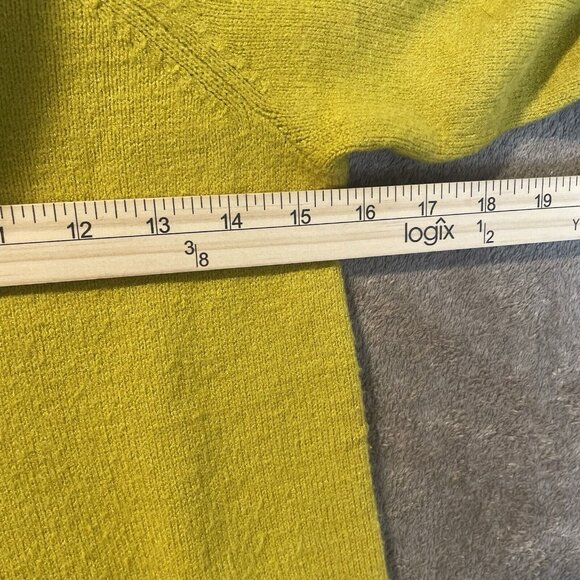 ANTHROPOLOGIE Sweater Womens Sz S Soft Shelby Off Shoulder Mustard Yellow Top - Picture 3 of 6